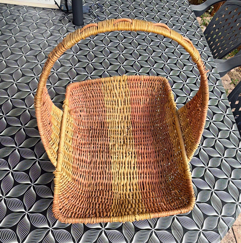 Woven wicker basket - wicker, with