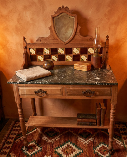 Antique wash stand with marble - antique,
