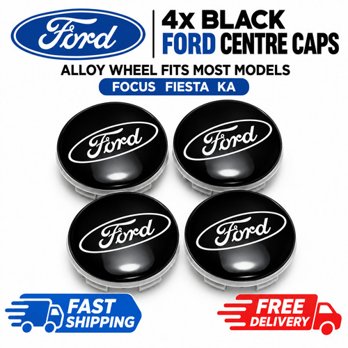 Black ford centre caps 54mm - centre,