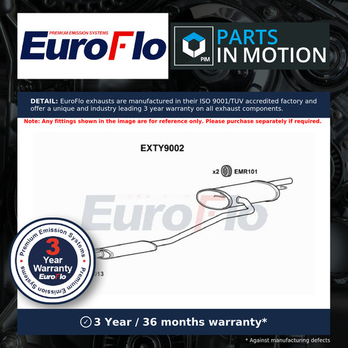 Exhaust box fits - fits, toyota