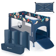 Stefi Baby Cot, Travel Cot from Birth to 15 kg, Side Entrance, Security...