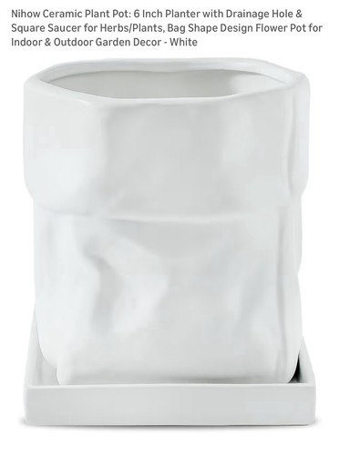 Nihow ceramic plant pot 6 - plant, pot: