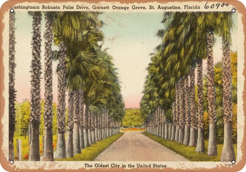Metal sign florida postcard - sign,