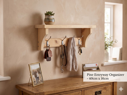 Pine wood coat rack - pine,