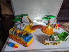 Playmobil 123 . Safari Bundle .Coach ,Animals,Trees . Imagination,Play 