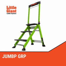 Little Giant HiViz Green Fibreglass Jumbo Step - GRP Step Stool