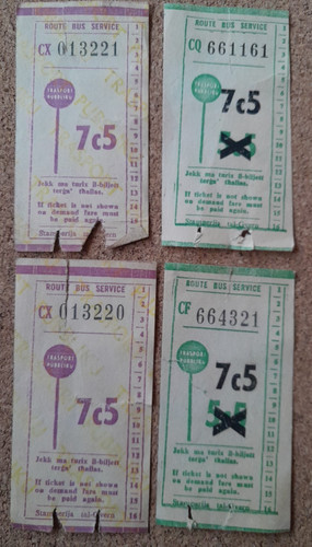 Malta bus tickets 2 pink - x, 4