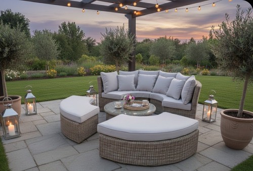 Rattan garden furniture day - rattan,