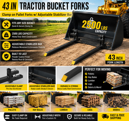 Tractor bucket forks - in,