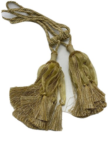 Pair curtain drapery - curtain, ribbon