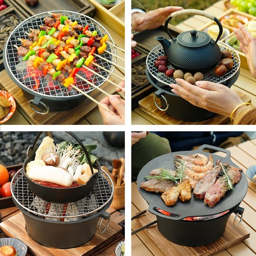 Portable steel hibachi bbq - steel,