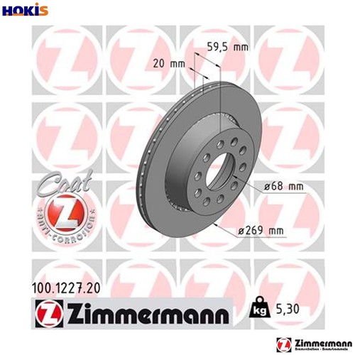 Brake disc 100 1227 - disc, for