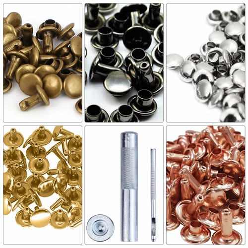 Double cap rivets studs - double,