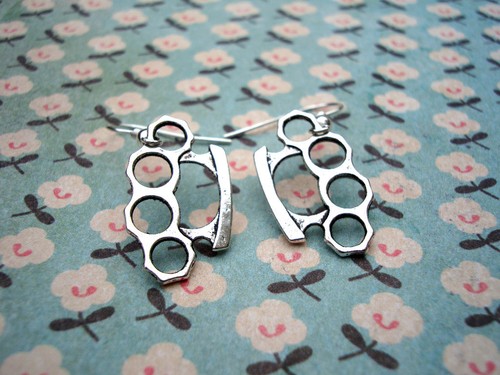 Funky silver knuckle - knuckle, duster