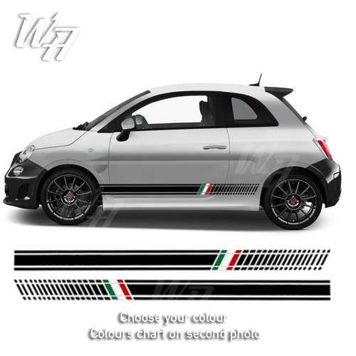 Black side stripes for fiat - side,