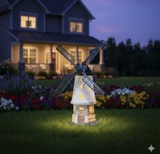 Large solar windmil ornament - large,