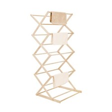 Clothes Airer Dryer Horse Maiden Wooden Folding Traditional 4 Tier Heavy Duty