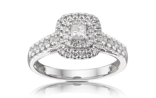 Diamond princess ring - diamond,