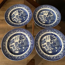 4 x Churchill Blue & White