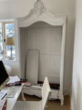 antique french armoire painted off white