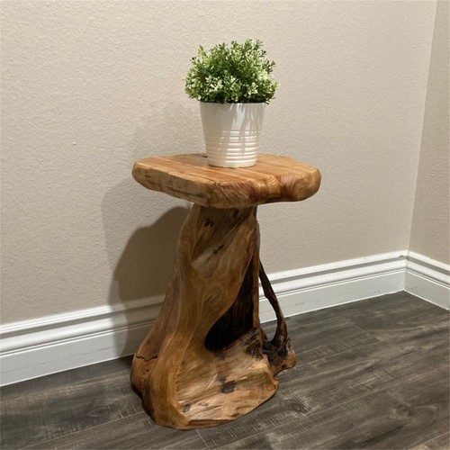 Rustic cedar root flower stand - root,