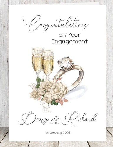 Personalised engagement card - engagement,