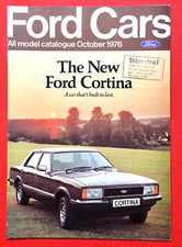 1976 FORD CARS Brochure - Escort Cortina Mk4 Capri Granada Ghia Coupe MINT!