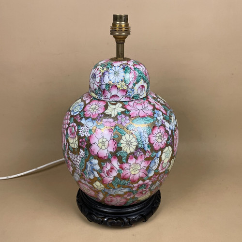 Oriental ceramic baluster vase - oriental,