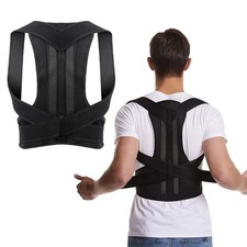 Posture Corrector Back Brace Adjustable Lumbar Shoulder Support Belt Men Women