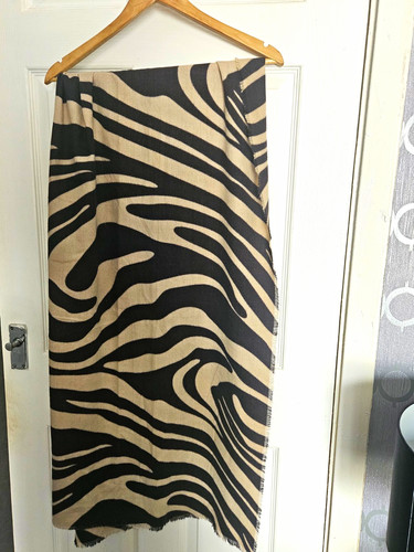 Zebra print pashmina - print,
