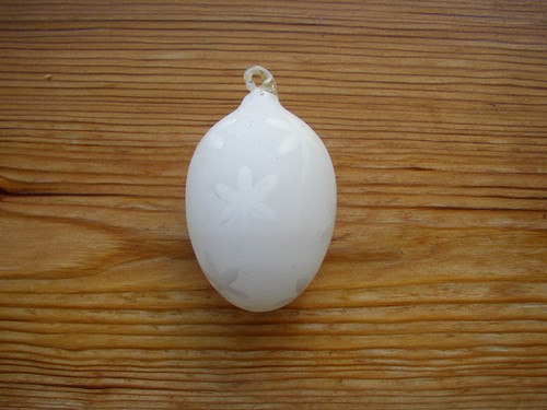 Vtg glass egg shaped - vtg, xmas
