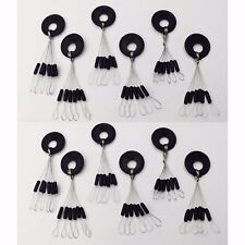 72 X Sliding Float Stops Rubber Grippa Barrel Rig Buffer Line & Braid Fishing