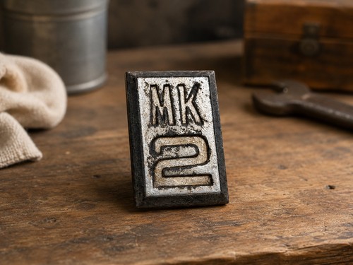 Vintage mk2 metal car badge - vintage,