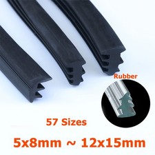 Silicone Rubber Window & Door Gasket Seal Strip Flipper Glazing Draught 57 Sizes
