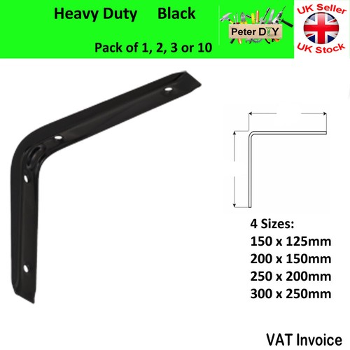Black shelf bracket reinforced - bracket,