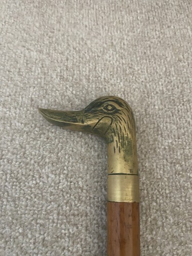 Vintage brass duck - brass, head