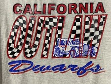 California Outlaw Dwarfs Race Cars USA America Thrashed T-Shirt 2XL XXL 26x29.5