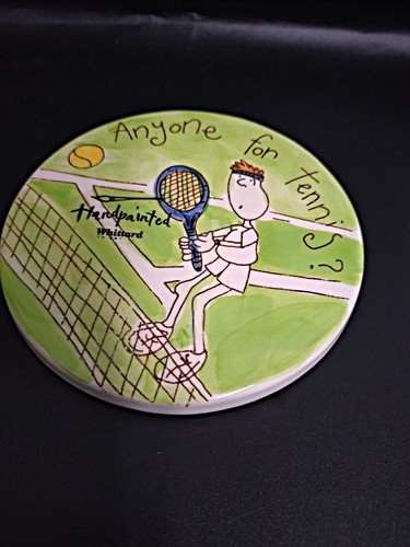 Hand painted ceramic - hand, coaster