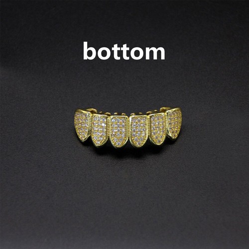 Silver gold grill tooth - silver,