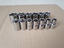 Halfords Advanced 1/2" Drive Socket Set of 13 10-24mm Professional Tool Shallow