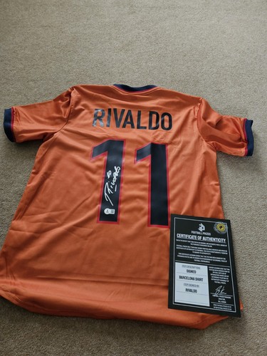 Rivaldo signed barcelona - rivaldo, shirt