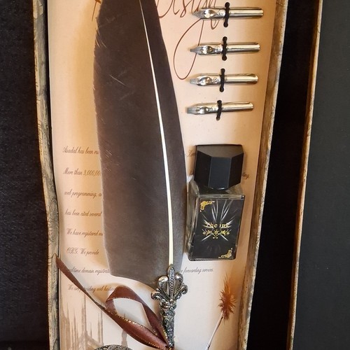 Quill feather calligraphy pen - calligraphy,