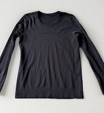 Lululemon Swiftly Tech Relaxed Fit Long Sleeve Black Top Sz 6