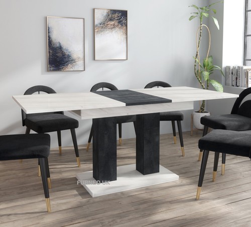 Modern dining table extendable - table,