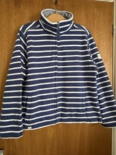 Lazy Jacks Full Zip Sweatshirt / Jacket - Blue / White Stripe - Uk 14