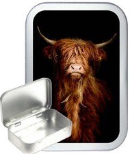 Highland Cattle Silver Hinged