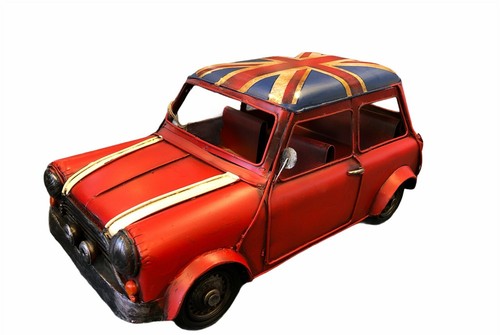 Red mini car model - mini, tin