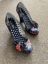 Ruby Shoo Navy Blue Floral
