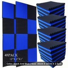 48pcs Black l Blue Foam