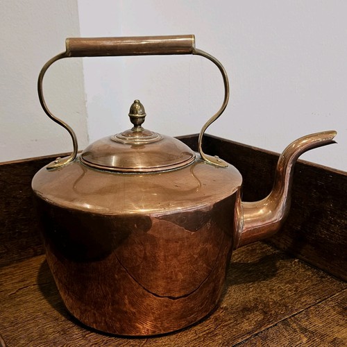 Antique copper kettle - kettle, h